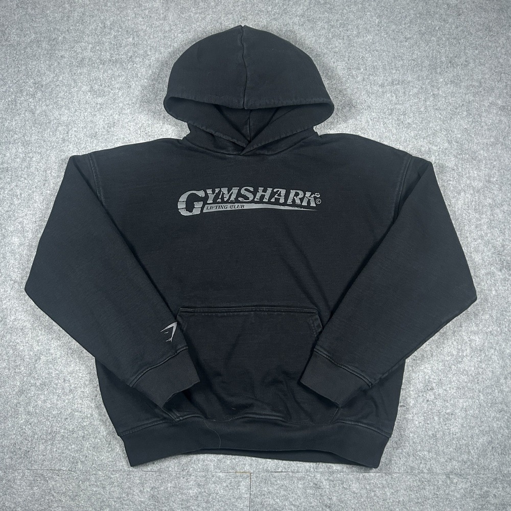 Gymshark Black Hoodie with Subtle Gray Logo